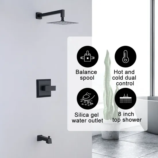 Versatile kit doccia per bagno con getto rotondo e rubinetto a mano