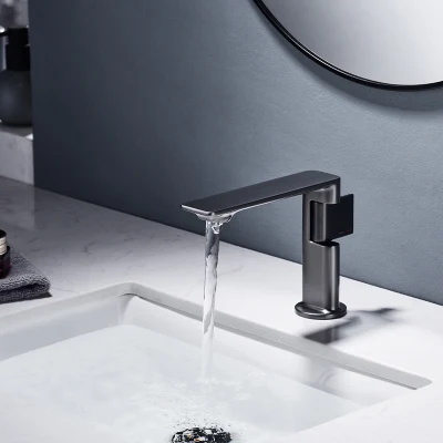 Lavandino da bagno moderno Rubinetti per lavabo in ottone Rubinetti moderni per lavabo a cascata con una maniglia